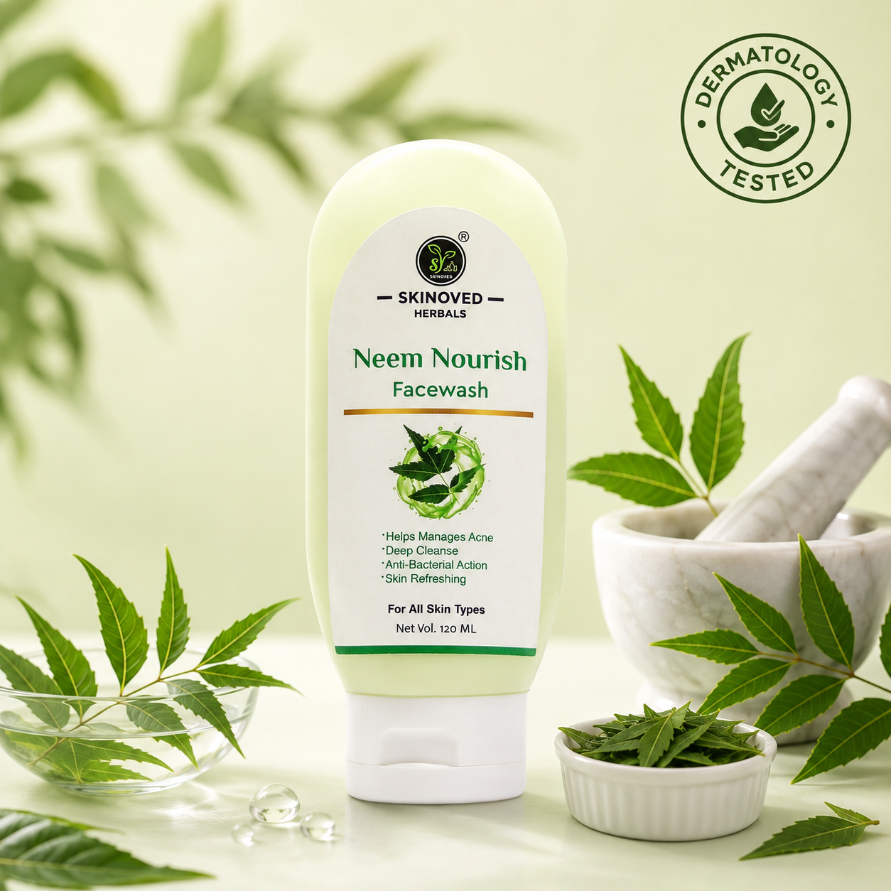 Neem Nourish Face Wash for Clear & Healthy-Looking Skin | Skinoved Herbals