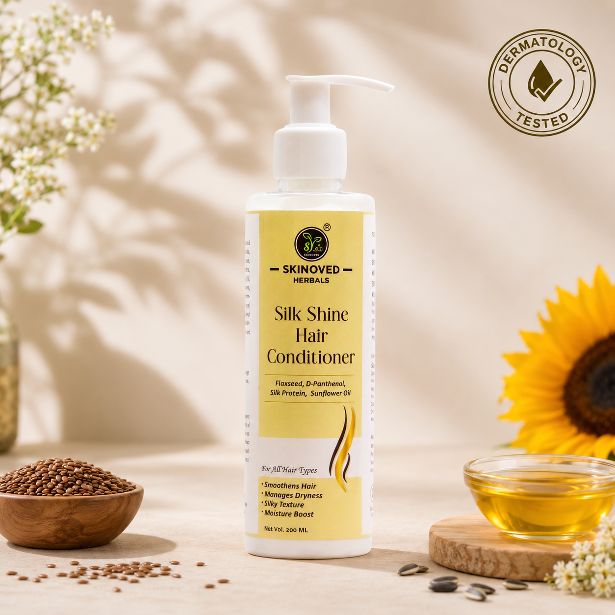 Silk Shine Hair Conditioner for Smooth, Silky & Shiny Hair | Skinoved Herbals