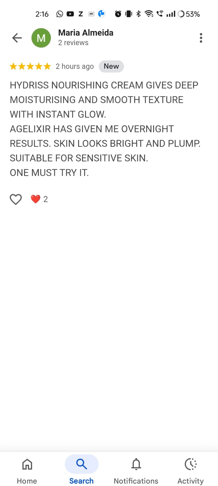 Customer Review